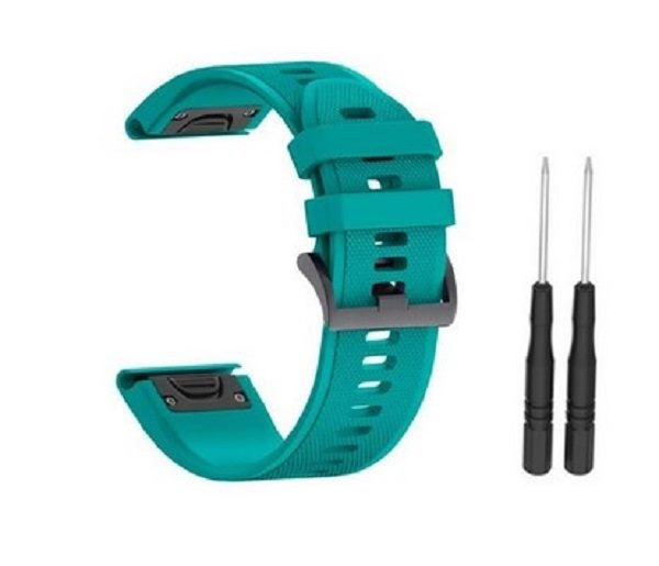 Garmin fenix 5 6 7 epix replacement watch strap Cyan 22mm forerunner 935 945 965 Carousel 1