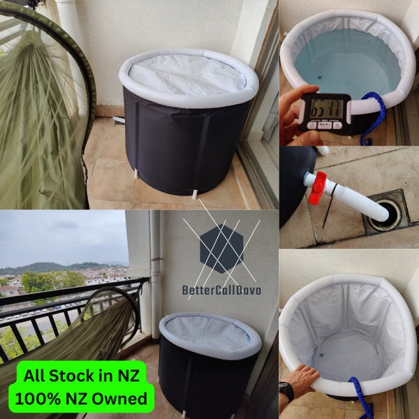 Ice Bath - Insulated - Inflatable - Free Standing - 75 x 75cm - with Lid + cover image 5