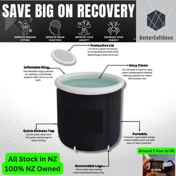 Ice Bath - Insulated - Inflatable - Free Standing - 75 x 75cm - with Lid + cover image 6