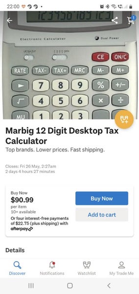 ACCOUNTING CALCULATOR - MARBIG 97650 (Dual Power) Carousel 4