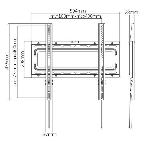 Brateck: 37-70" Fixed Wall Mount TV Bracket Carousel 2