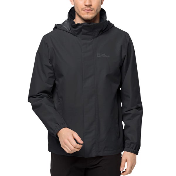 Jack Wolfskin Mens Stormy Point Waterproof Outdoor Jacket - Black - S Carousel 1