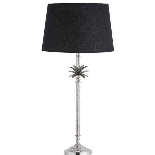 Antique Brass Table Lamp - Black Linen Carousel 1