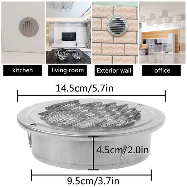 Exterior Wall Grille Round Ducting Ventilation Grilles Barb Air Vent Hood Carousel 2