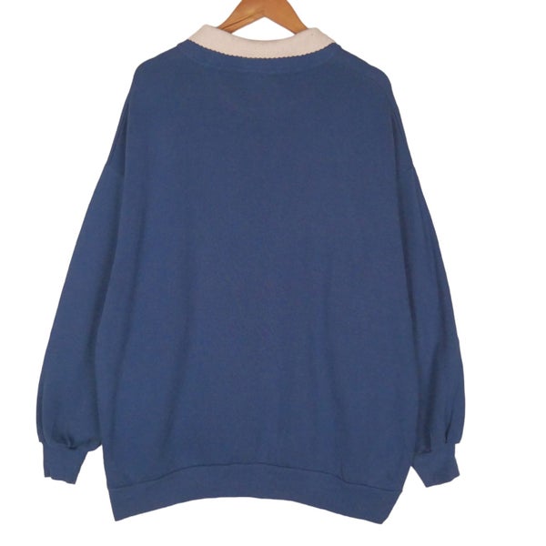 Vintage 90s Peter Pan Collar Embroidered Sweatshirt 18 Carousel 4