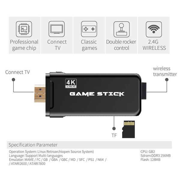 Games Wireless Controller Gamepad 10000 in 1 Game 4K Ultra HD Game Stick Carousel 2