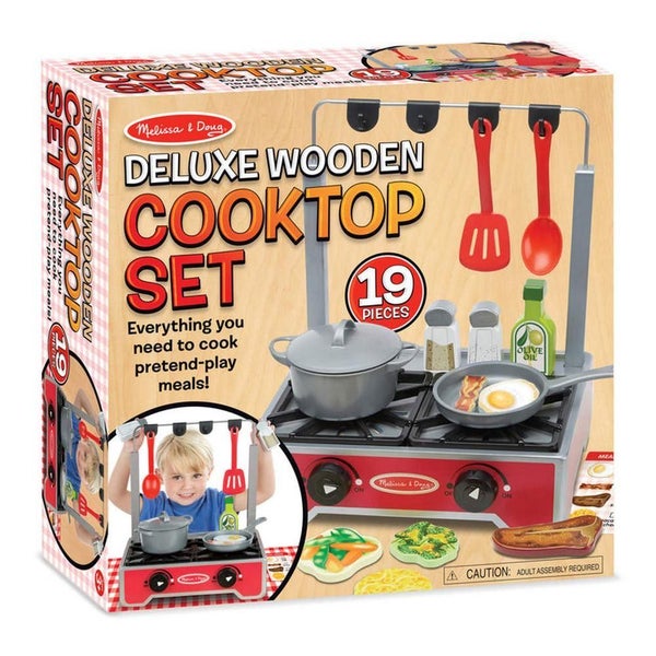 Melissa and Doug Deluxe Wooden Cooktop Set Carousel 1
