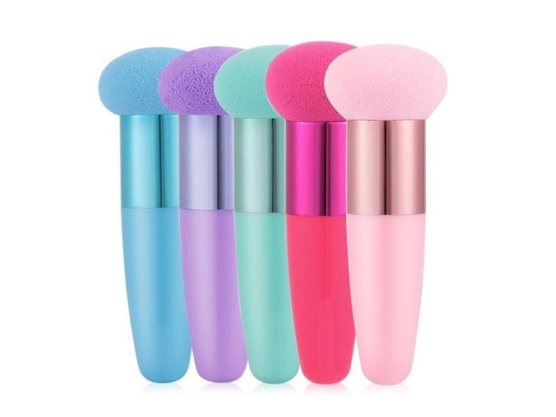 1PC Women Mushroom Head Puff Foundation Liquid Sponge Beauty Cosmetic Powder Carousel 2