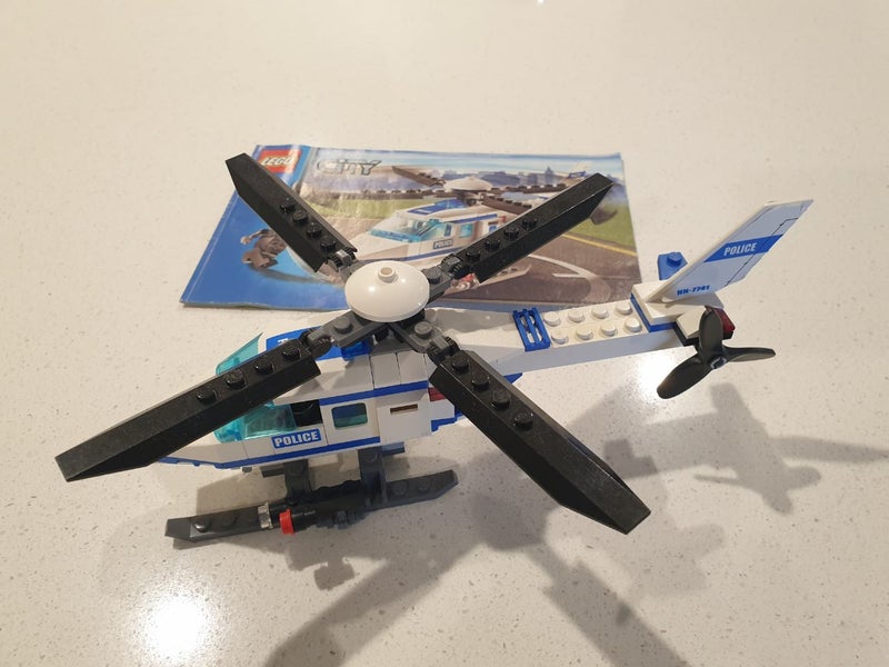 Lego City Police Helicopter Set 7741 - Complete (No Box) Carousel 1