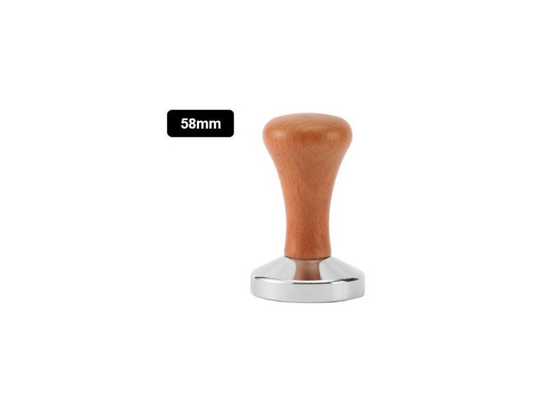 PTN 58mm Coffee Tamper Dark Wooden Handle Portafilter Espresso Press Barista Carousel 1