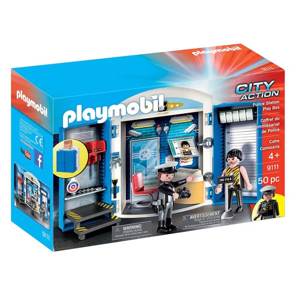 Playmobil Police Station Play Box Playset Carousel 1