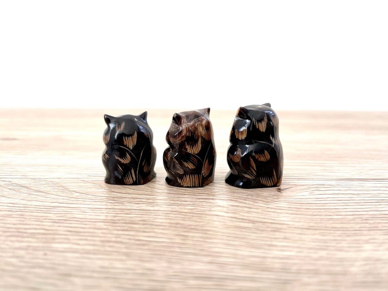 Buffalo Horn Owls Set of 3 Carousel 2