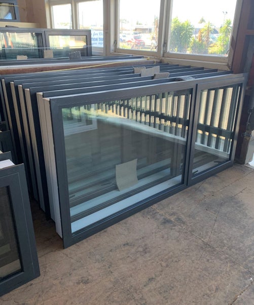 NEW Double Glazed Aluminium Window 1800 x 850 Ironsand Carousel 1