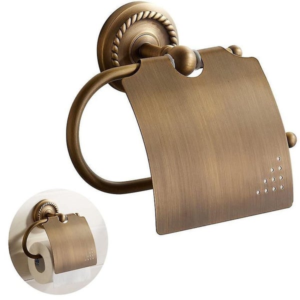 Antique Brass Finish Brass Toilet Paper Holder Bathroom Toilet Roll Paper Holder Carousel 1
