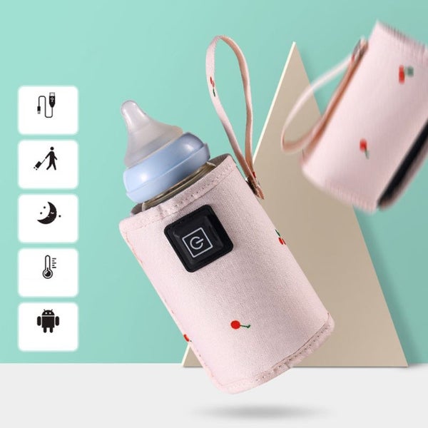 Portable USB Baby Bottle Warmer Bag Travel Milk Warmer Infant Feeding Carousel 2