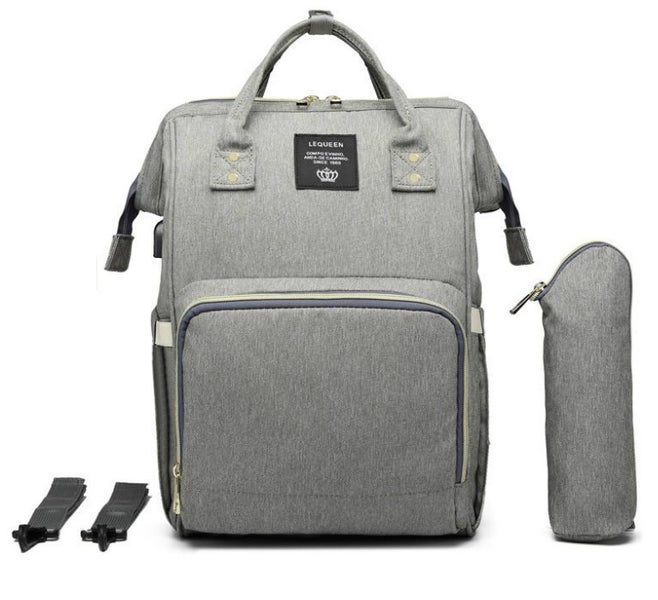 Large Capacity Diaper Bag Waterproof Backpack -Dark Grey Carousel 1