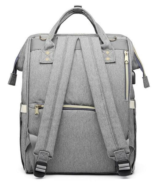 Large Capacity Diaper Bag Waterproof Backpack -Dark Grey Carousel 2