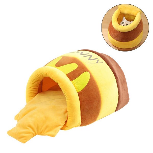 Cat Nest Honey Pot Shape Pet Bed Cat House for Small Cats and Dogs Carousel 1