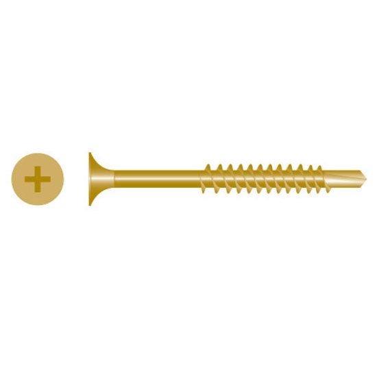 Loose Gypsum Screws 6G x 32mm Fine Thread SDS Yellow Zinc Carousel 1