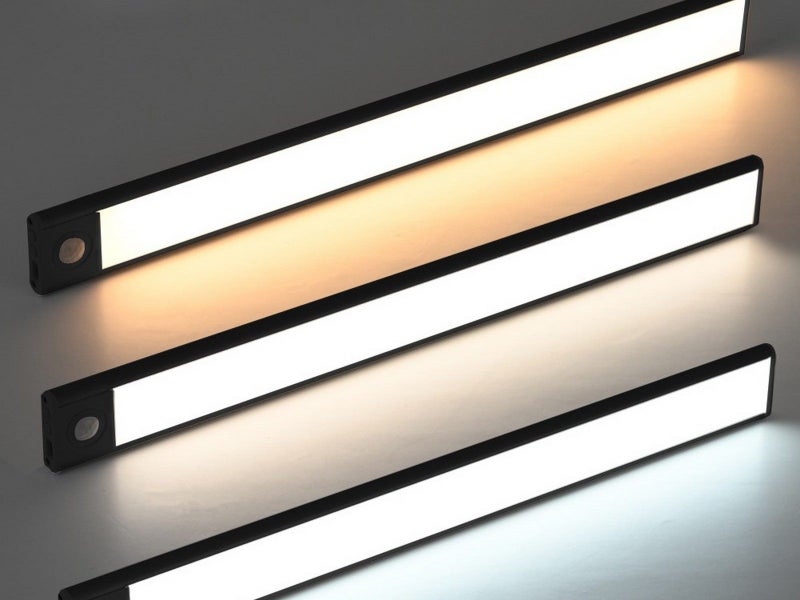 40cm Under Closet Motion Sensor Light Rechargeable Dimmable Cabinet Lamp Black Carousel 2