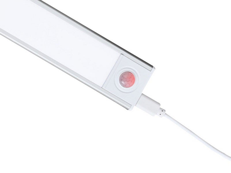 60cm Under Closet Motion Sensor Light Rechargeable Dimmable Cabinet Lamp Silver Carousel 6