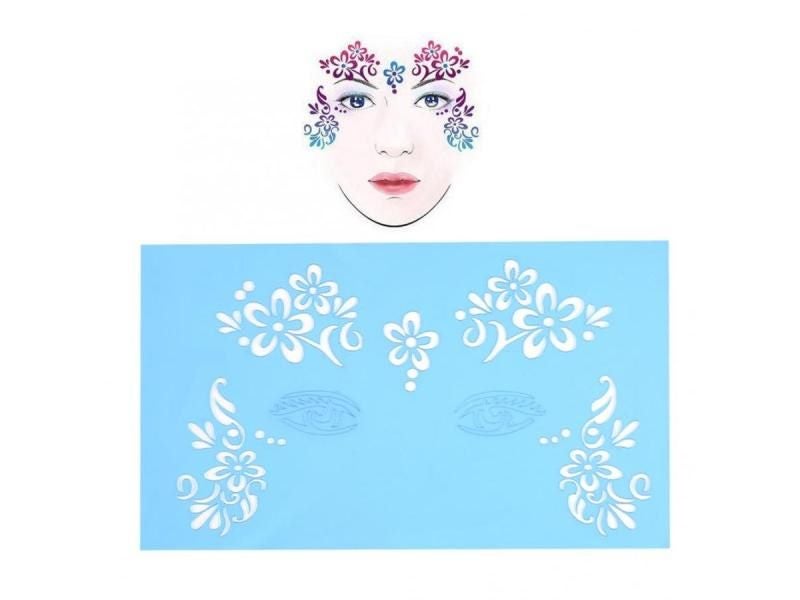 7pcs Set Reusable Face Paint Stencils For Body Painting Facial Makeup Carousel 1