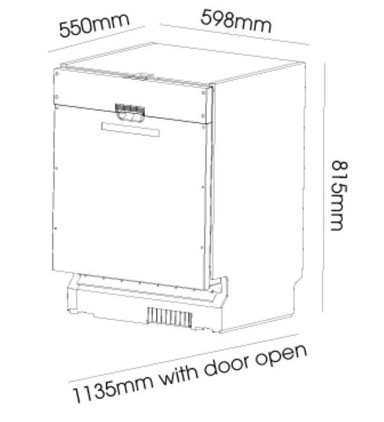 Parmco - Integrated Dishwasher - 600mm (Stainless Steel) Carousel 6