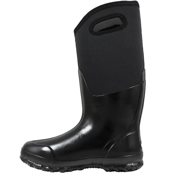 BOGS Womens Classic Shiny Tall Waterproof Wellington Boots Wellies - Black Carousel 2