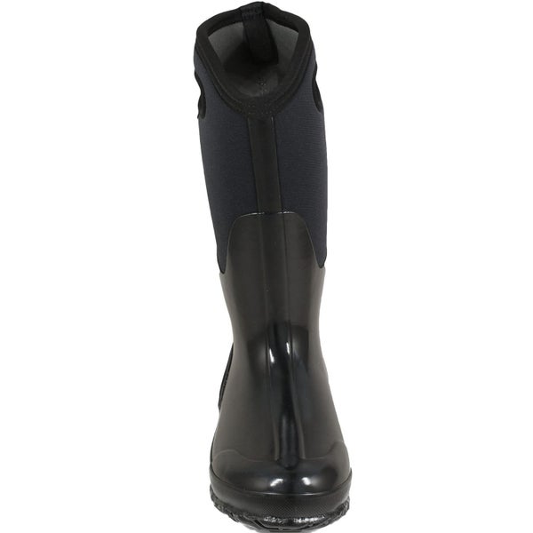 BOGS Womens Classic Shiny Tall Waterproof Wellington Boots Wellies - Black Carousel 4
