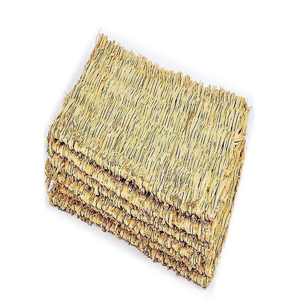 Grass Mat Woven Bed Mat For Small Animal Bunny Bedding Nest (1 Pack) (1 Grass Ma Carousel 1