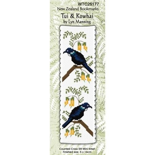 Lyn Manning Bookmark Cross Stitch Kit - Tui & Kowhai Carousel 1