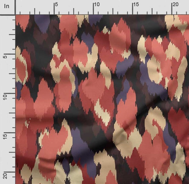 Soimoi Abstracts Print, Poly Taffeta Fabric, Decor Sewing Fabric by The Yard 56 Carousel 2