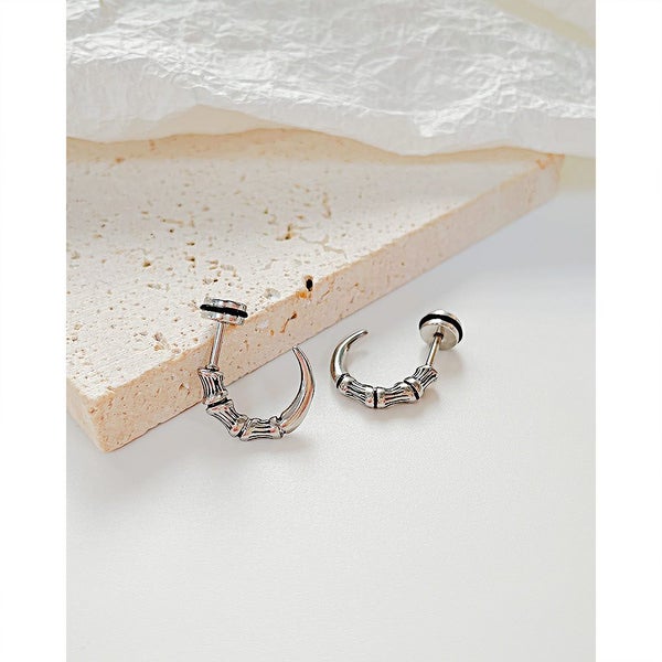 Birds' Talons Studs Stainless Steel Earrings Punk Style Personalized Design Carousel 2