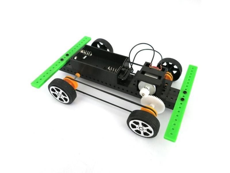 Puzzle DIY Assembled Car Toy For Kids Early Ed Physics Sci Exp Carousel 1