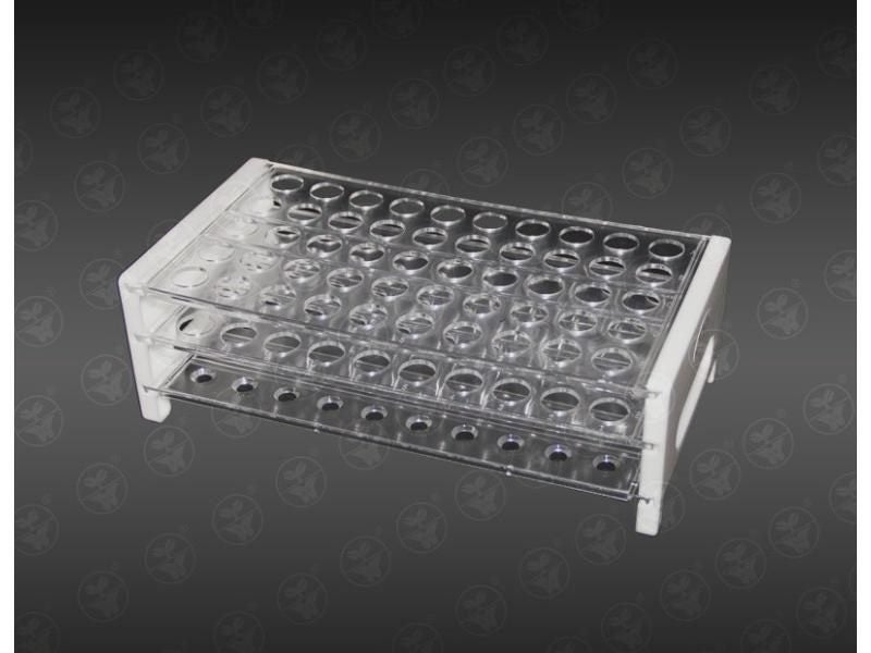 15 16mm Tube Rack Holds 50 Plastic Detachable Single Carousel 2