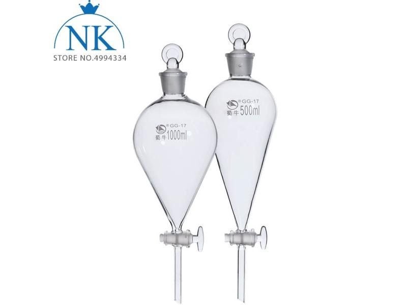 1Pcs 60ml 1000ml Scale Line Pear Ball Shaped Separating Funnel Carousel 2