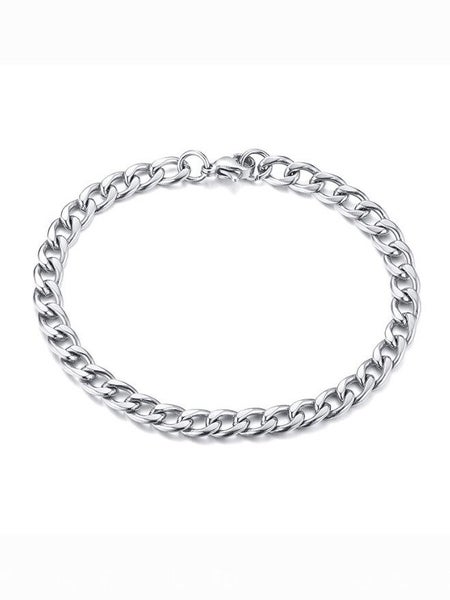 Men's Titanium Steel Minimalist 7MM Link Chain Bracelet Carousel 1