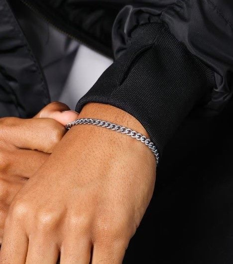 Men's Titanium Steel Minimalist 5MM Link Chain Bracelet Carousel 2