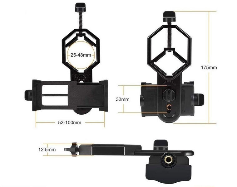 Universal Phone Adapter Mount Holder Binocular Telescope Microscope Carousel 6