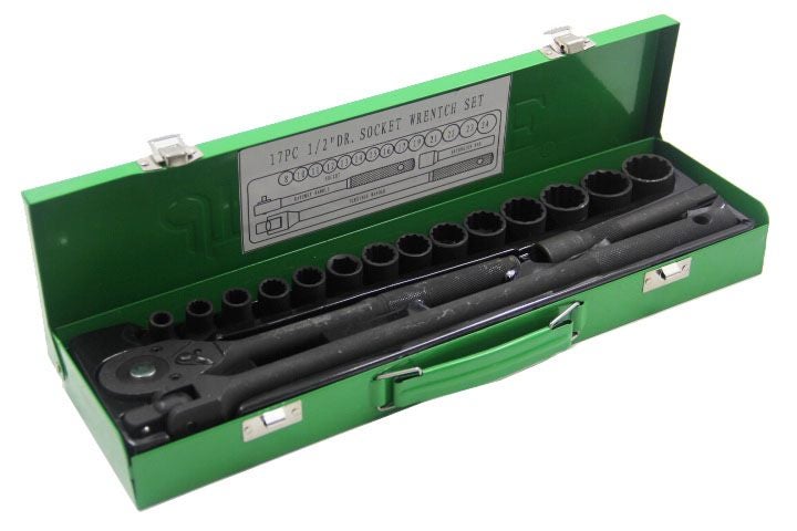 Socket Set 1/2" 17 PCS Black Impact Carousel 1