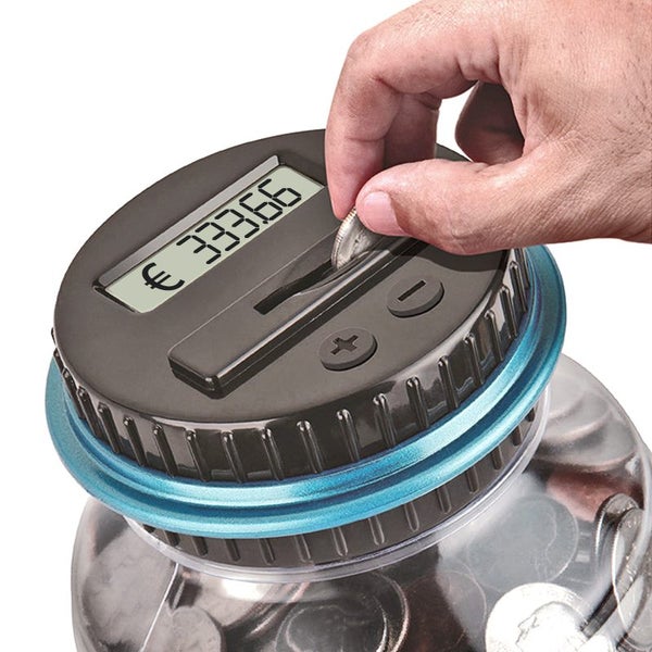 Bank Money Box Jar 1.5L 1.8L ATM Counter Electronic Digital Carousel 2