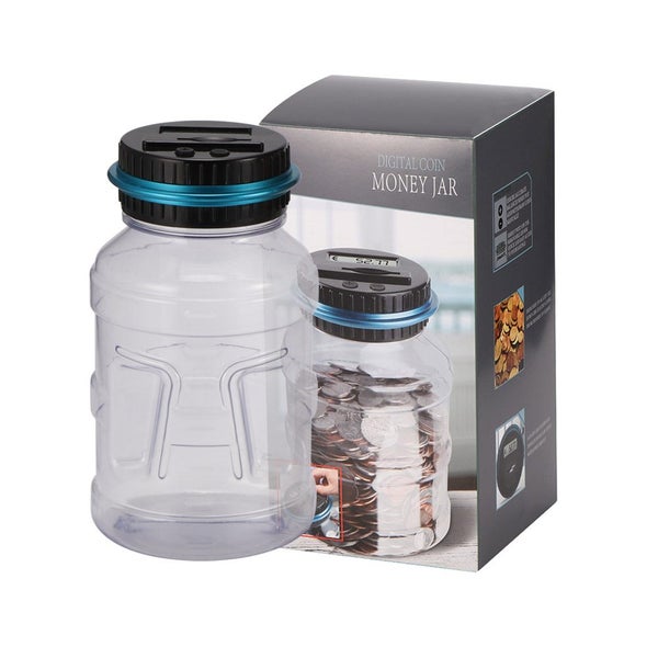 Bank Money Box Jar 1.5L 1.8L ATM Counter Electronic Digital Carousel 7