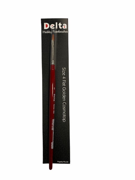 Delta Paintbrush Size 4 Flat Golden Cosmotop Carousel 1