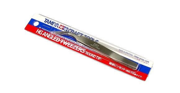 Tamiya - HG Angled Tweezers Round Tip [74108] Carousel 2