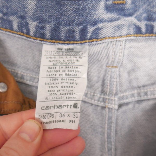 Carhartt Light Blue Relaxed Fit Denim Jeans Pants 36 x 32 Carousel 9