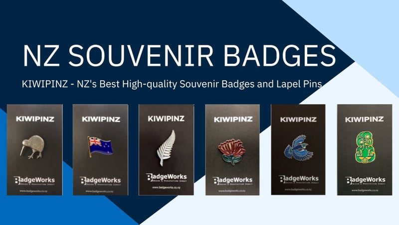 NZ Flag + NZ Silver Fern + Kiwi + Tiki + Pohutakawa Badges - KIWIPINZ Carousel 1