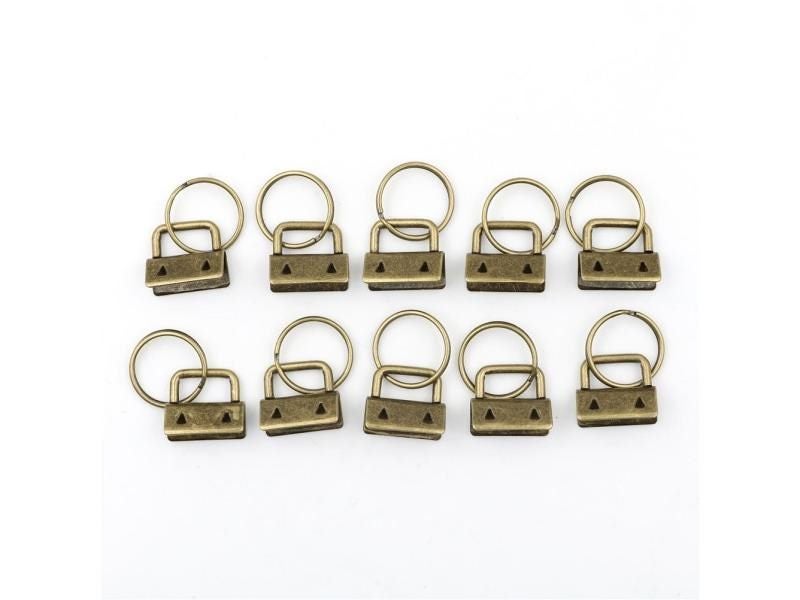 10Pcs Key Fob 25mm Keychain Split Ring For Wrist Wristlets Cotton Tail Clip Carousel 1