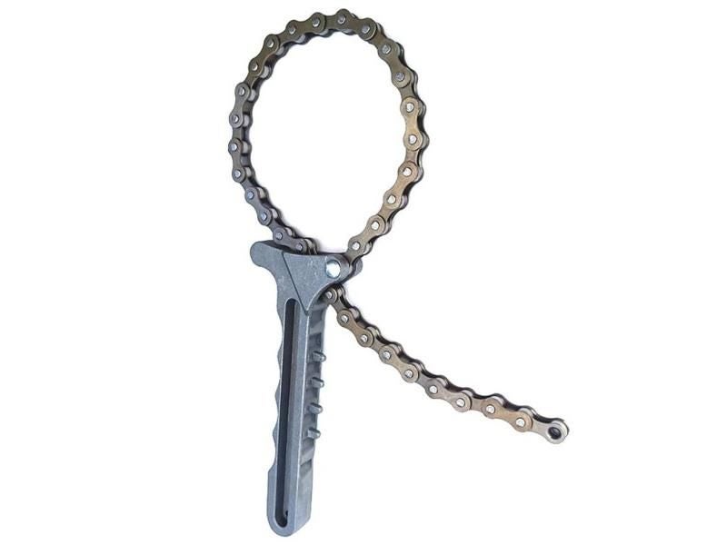 Adjustable Car Engine Oil Filter Aluminum Steel Chain Grip Key Wrench Remover Carousel 1