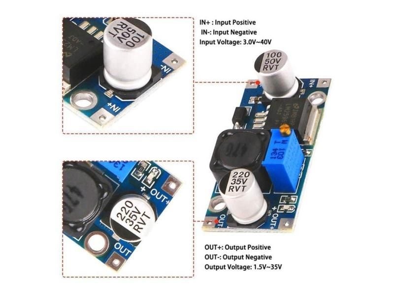 8 Pack LM2596 DC-DC Step Down Voltage Regulator Module Carousel 1