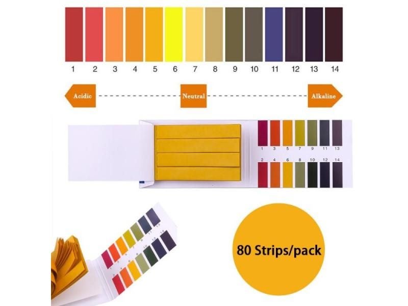 80 Strips/pack PH Test Strips Full PH Meter PH Controller 1-14st Indicator Carousel 1